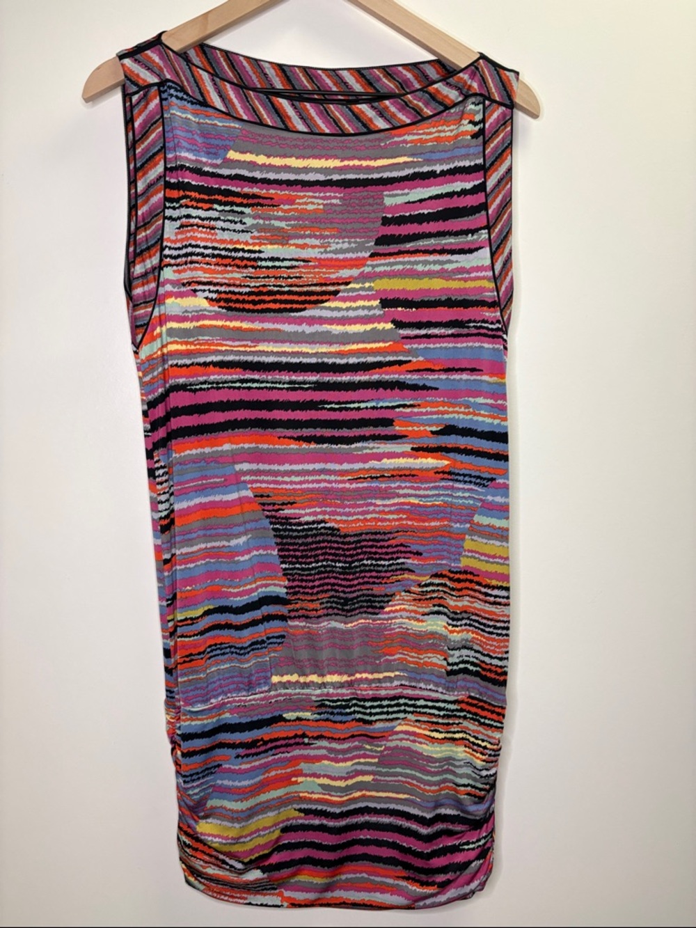 BCBGMaxazria Multicolor Rainbow Striped Sleeveless Tunic Small